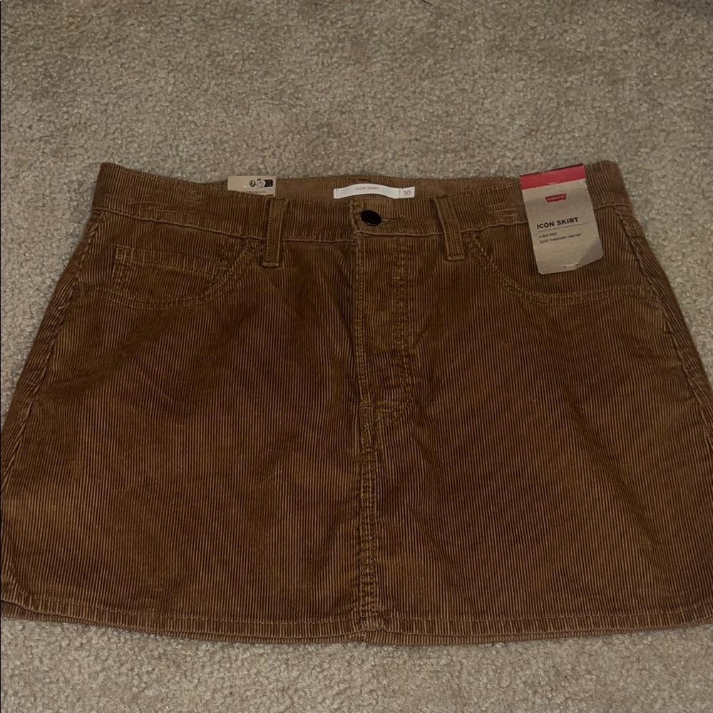 Levi's Tan Corduroy Mini Skirt
